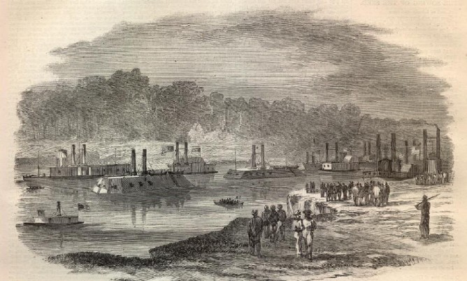 Admiral Porter's Flotilla, Harper's Weekly, April 30, 1864