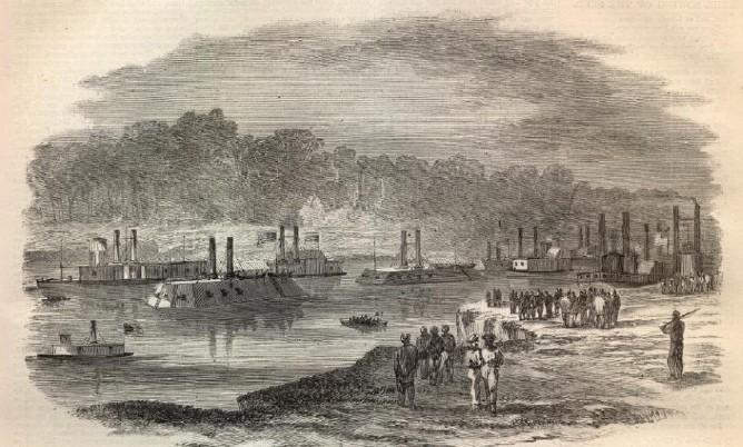 Admiral Porter's Flotilla, Harper's Weekly, April 30, 1864