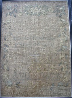 19th-century sampler by Elizabeth Sanderson