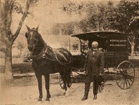 Maine Baptist Colportage Wagon with Rev. Nathan Hunt